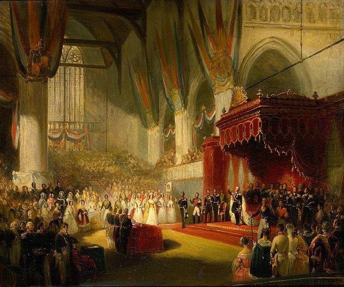 Nicolaas Pieneman The Inauguration of King William II in the Nieuwe Kerk, Amsterdam, 28 November 1840 china oil painting image
